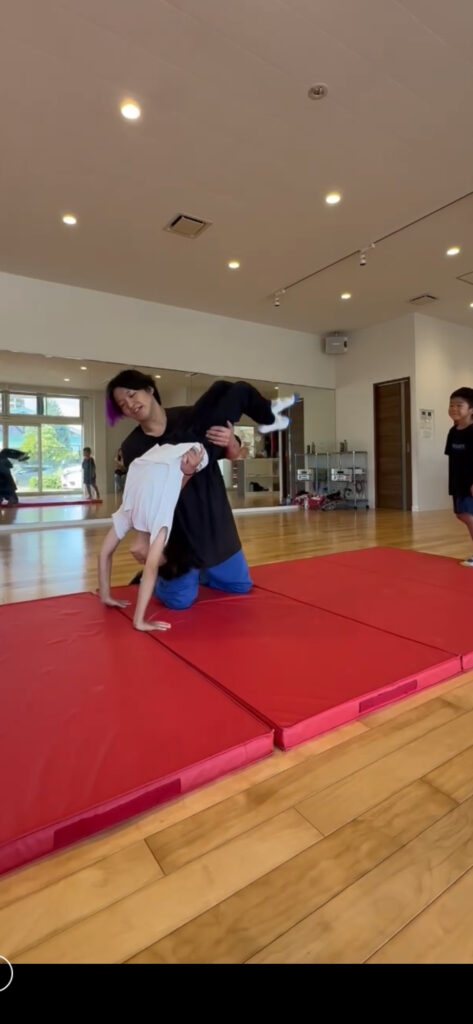 アクロバット練習風景